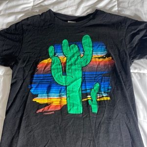 Black aztec cactus shirt